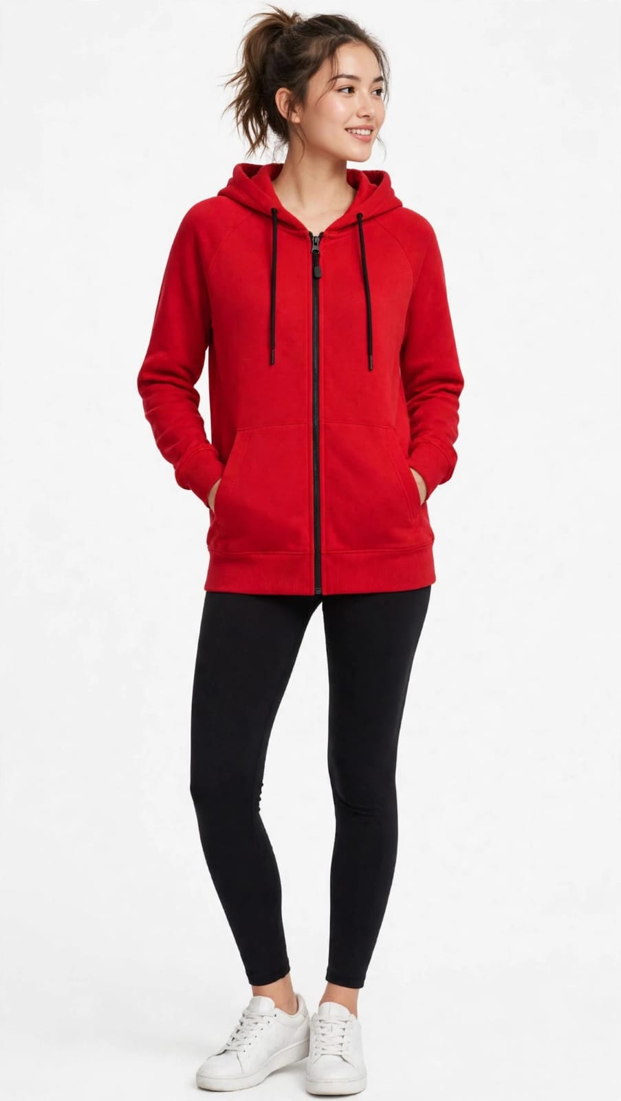 LADIES JORDON RED HOODIE