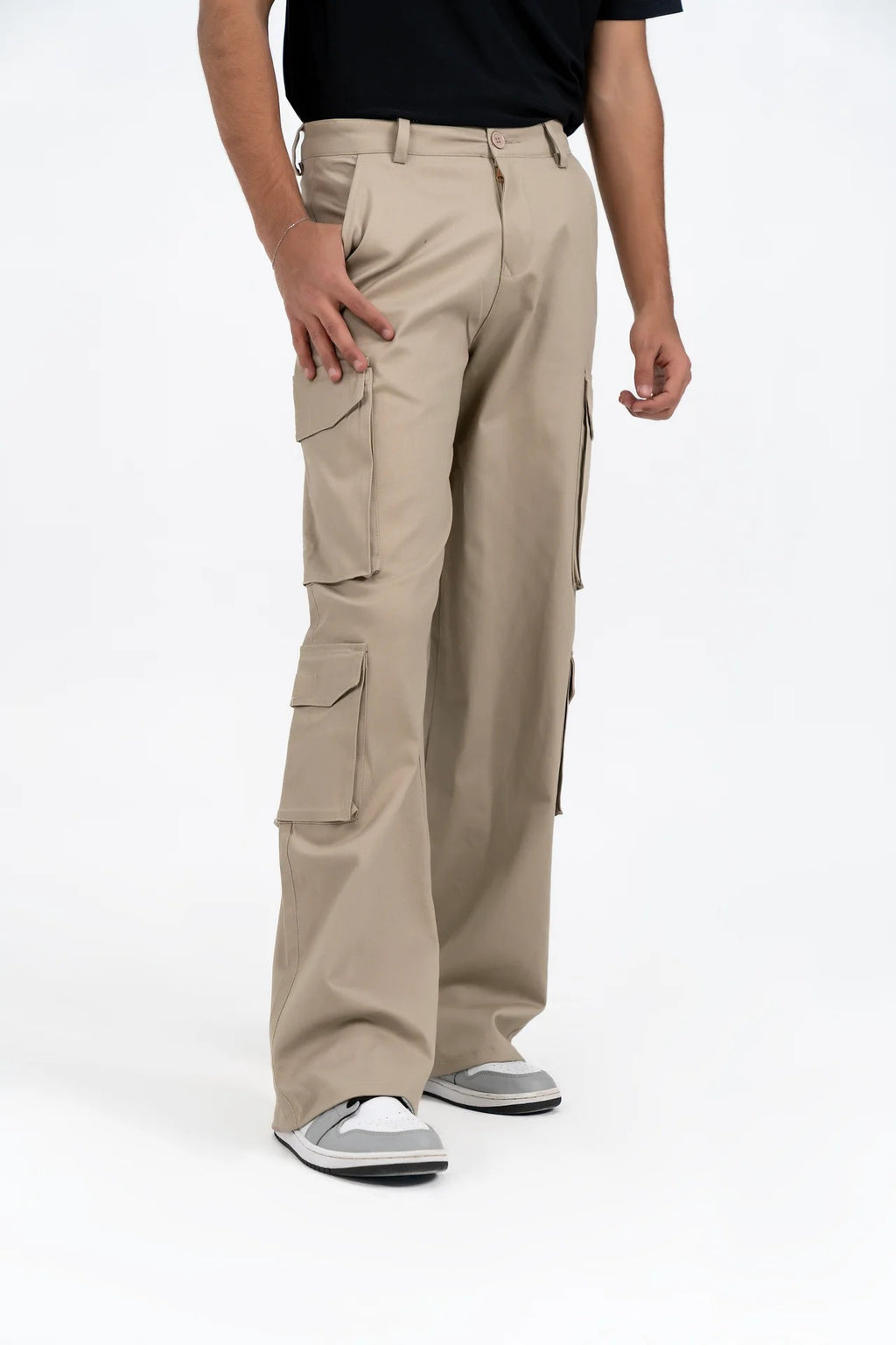 Men's Double Pocket Cargo Pant - Beige