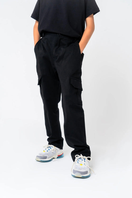 Boys Cargo Pant - Black