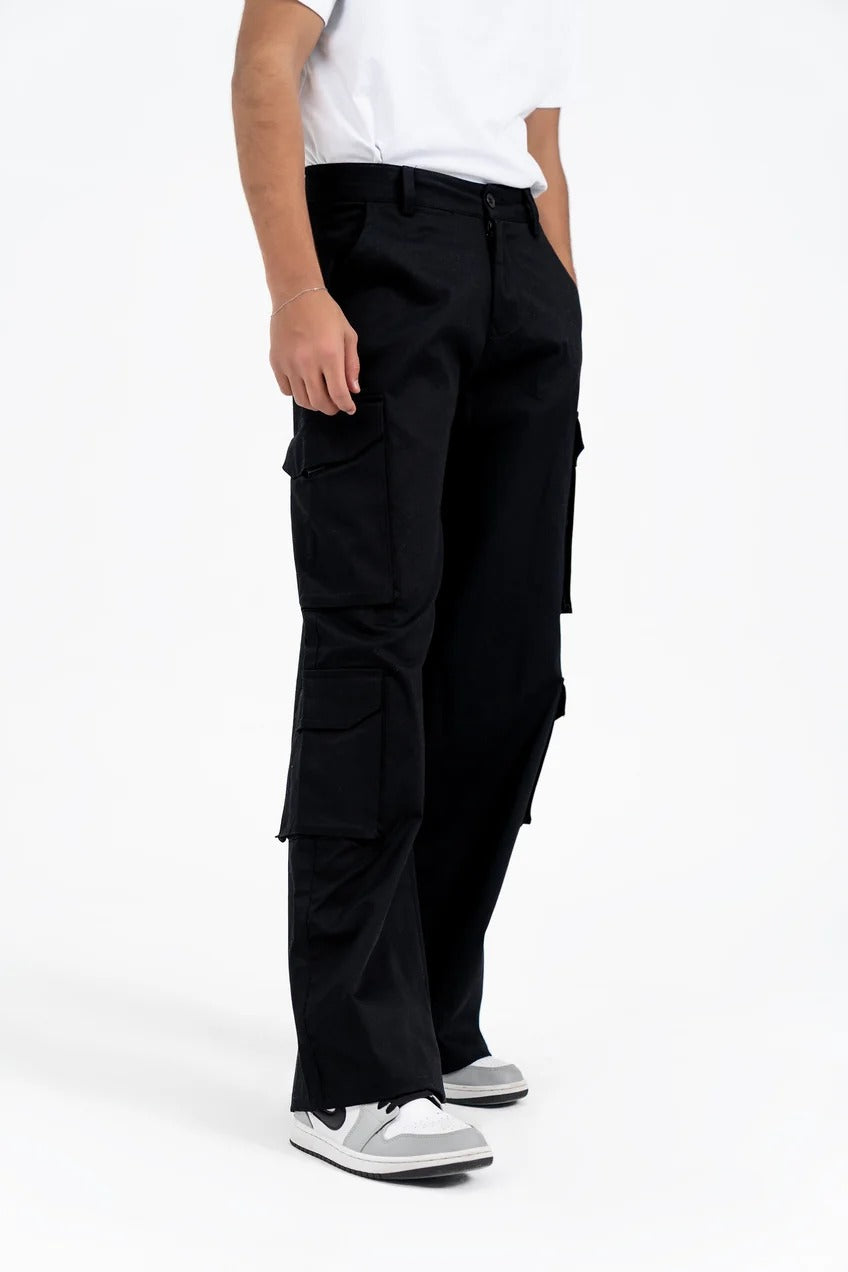 Men's Double Pocket Cargo Pant - Black