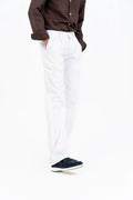 Men's Pleated Wide Leg Pant - White