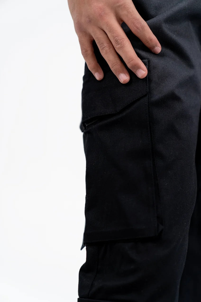 Men's Double Pocket Cargo Pant - Black