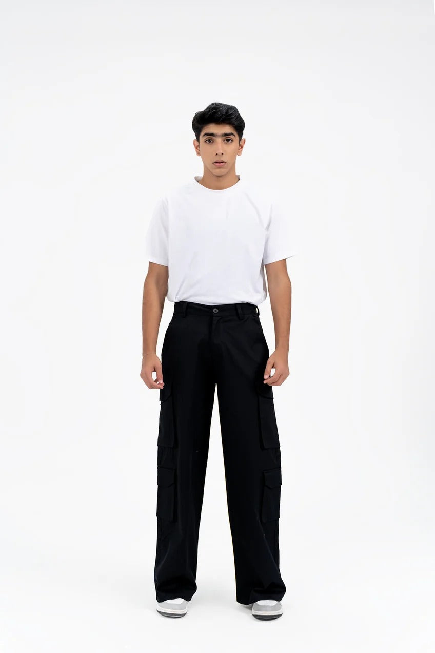 Men's Double Pocket Cargo Pant - Black