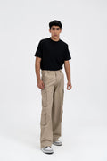 Men's Double Pocket Cargo Pant - Beige
